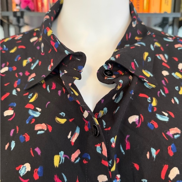 CAbi Women's Black Abstract Patterned Blouse - Picture 2 of 7